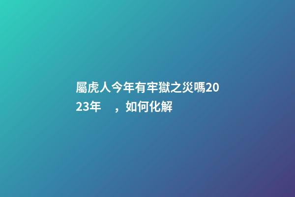 屬虎人今年有牢獄之災嗎2023年，如何化解